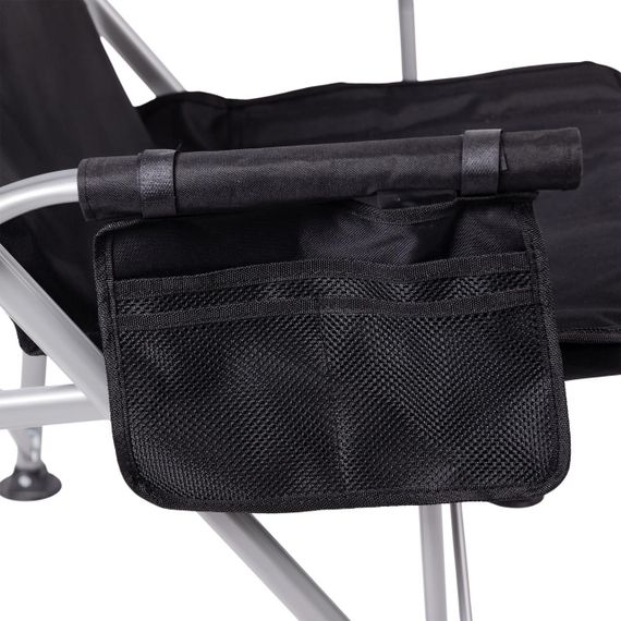 Крісло для риболовлі розкладне туристичне 60х57х92 см складне крісло для кемпінгу на природу Чорне | Зображення 8