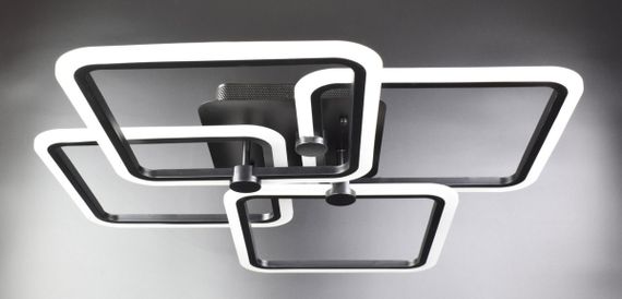 Люстра світлодіодна стельова LED світильник для квартири на стелю лед з пультом 25983 Чорний 11х64х64 см.