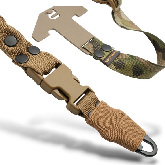 Одноточковий плечовий ремінь з кріпленням до плитоноски RAGNAROK THOR Мультикам + Койот | Зображення 1