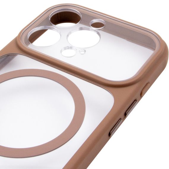 Чохол TPU+PC GETMAN Moon Clear with MagSafe для Apple iPhone 13 Pro (6.1") Brown | Зображення 3