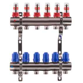 Коллекторный блок с расходомерами Koer KR.1110-06 1"x6 aways (KR2643)