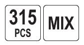 Набір штифт розрізний 1,5-10 х 5-50мм 315 штук YATO YT-06785 | Зображення 3