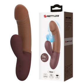 Вибратор-кролик реалистик PRETTY LOVE KANE с вакуумной стимуляцией, 19.2 х 3.6 см sexstyle