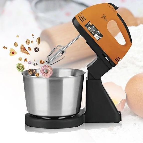 Стационарный миксер для кухни на 7 скоростей Domotec R6637O 250 W Кухонный электрический миксер с чашей | Зображення 1