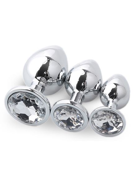 Набір анальних пробок Babydoll Універсальний. Сірий 1005-3 | Зображення 1