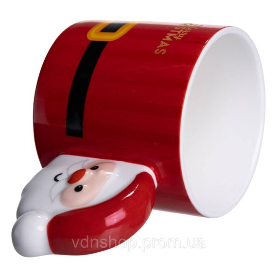 Чашка порцелянова новорічна Merry Christmas 350 (мл) Червона Yiwu FM-CS-51R | Зображення 1