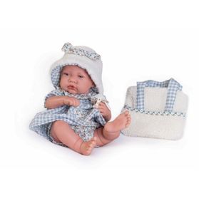 Вінілова Іспанська Лялька Реборн Antonio Juan Новонароджена Дівчинка Немовля з Сумочкою Антоніо Хуан 42 см