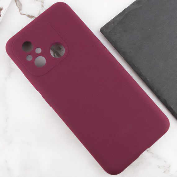 Чехол Silicone Cover Lakshmi Full Camera (AAA) для Xiaomi Redmi 12C Бордовый / Plum | Зображення 4