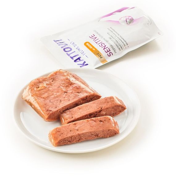 Вологий корм для котів з харчовою алергією Kattovit Veterinary Sensitive Chicken Pate, 85 гр | Зображення 2
