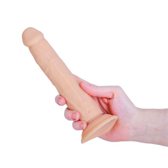 Фалоімітатор з ротацією та пульсацією Naked ADDICTION 8″ Rotating & Thrusting Dong - Vanilla | Зображення 5