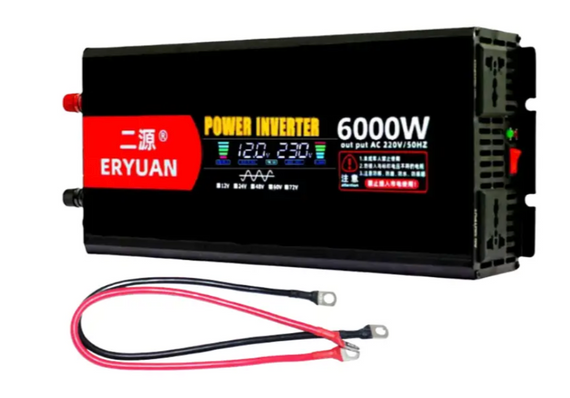Перетворювач напруги Eryone 12V → 220V 6000W чиста синусоїда з LCD ∙ Інвертор Eryuan 6000W для дому авто та офісу | Зображення 2