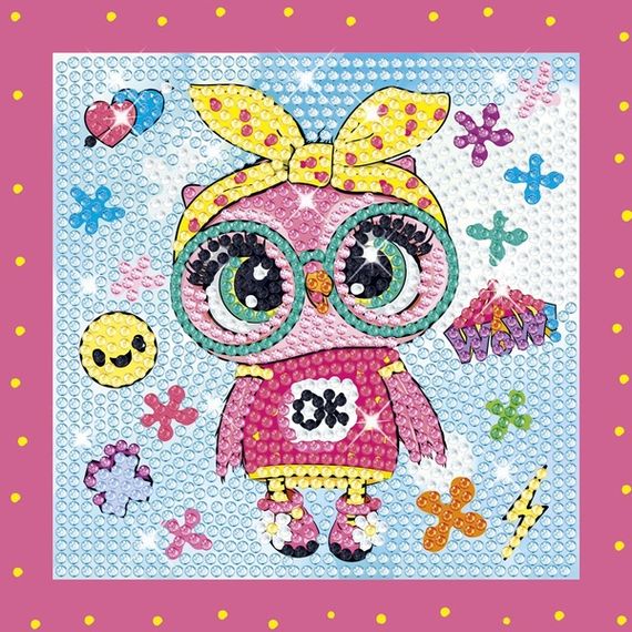 Набір для створення картини в рамці Craze Diamondz Сова зі стразами | Зображення 3