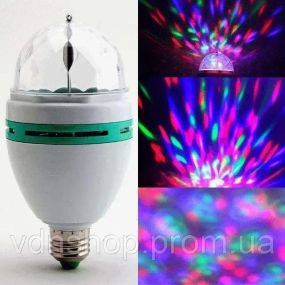 СВЕТОДИОДНАЯ ДИСКО-ЛАМПА с патроном LED MINI PARTY