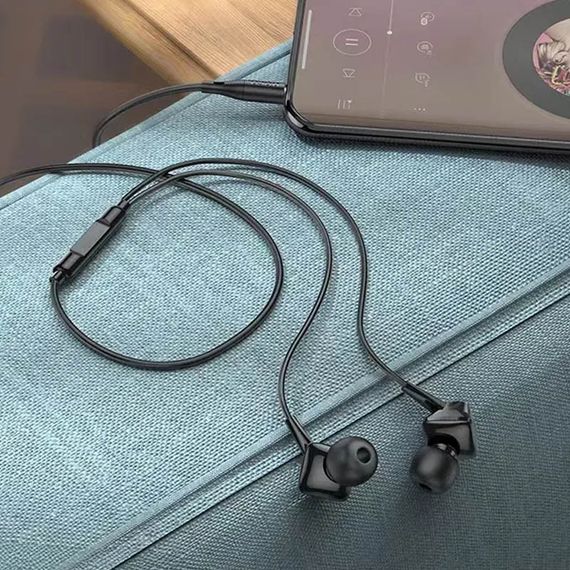 Стерео Навушники Hoco M113 Landy universal (Type-C/1.2m) Black | Зображення 2