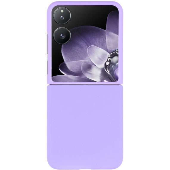 Чохол Foldables Silicone Cover Lakshmi (AAA) для Xiaomi Mix Flip Білий / White Бузковий / Dasheen | Зображення 1
