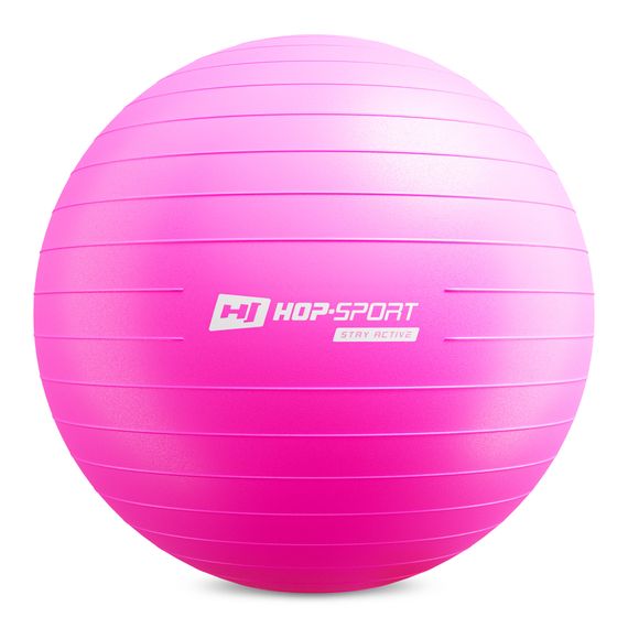 Фітбол Hop-Sport 75см маджента + насос | Зображення 2