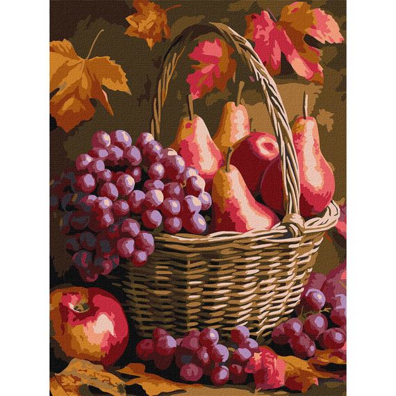 Картина по номерам "Осенние фрукты" Идейка KHO5725, 30x40 см