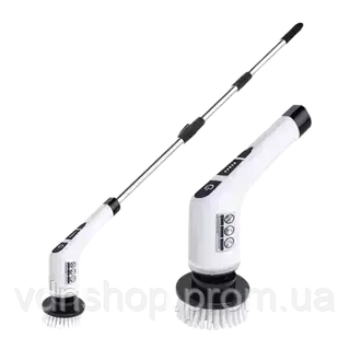 Электрическая щетка для уборки Cleaning Brush, набор 9 в 1, белая, товары для дома | Зображення 1
