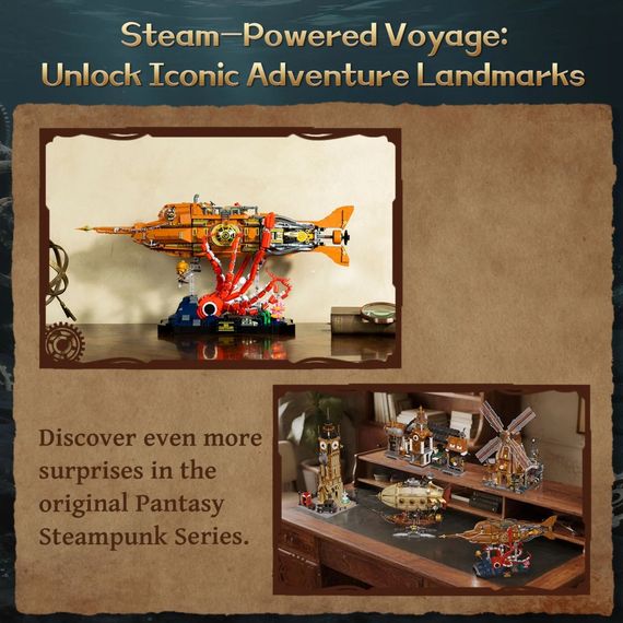 Конструктор Pantasy Steampunk- Наутілус (85029) | Зображення 6