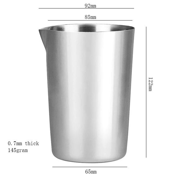 Смесительный стакан для коктейлей Bar House из нержавеющей стали Mixing glass 500 мл Серебристый | Зображення 2
