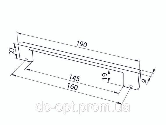 Ручка D-705/160 G6 Хром Матовий (Алюміній) BIG ДС СтандартЛайн | Зображення 1
