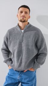 Джемпер однотонний чоловічий LAWA MBC02388 S Сірий shop (2888000018649)