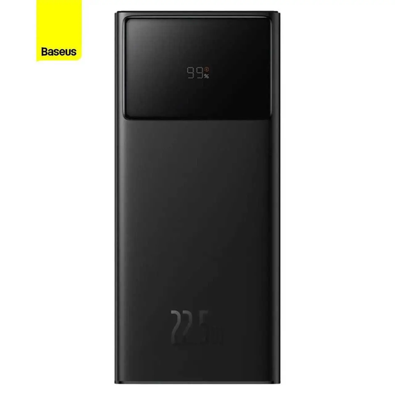 Повербанк Baseus Star-Lord 30000mAh 22.5W з LED-дисплеєм, чорний, Power Bank QC USB + Type-C | Зображення 1