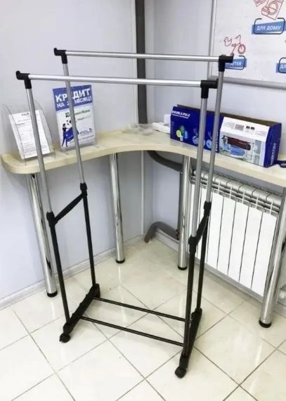 Стійка для одягу Double Pole Pro, Телескопічна подвійна вішалка   знижка | Зображення 9