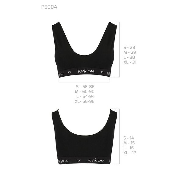 Спортивний топ з широкою гумкою Passion PS004 TOP black, L | Зображення 5