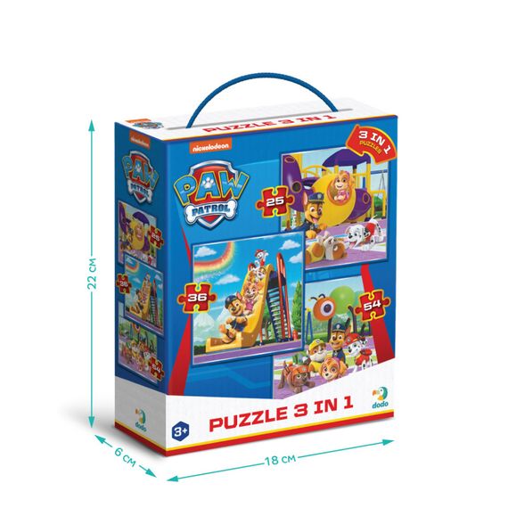 Дитячий пазл Ігровий майданчик Paw Patrol 200578, 3 в 1 | Зображення 3