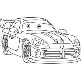 Роспись по холсту "Спортивная машинка" 15119-AC 25х30 см