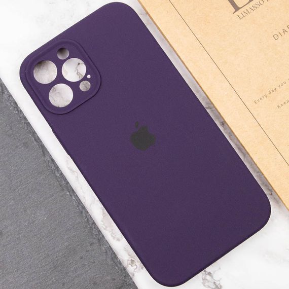 Чехол Silicone Case Full Camera Protective (AA) для Apple iPhone 12 Pro (6.1") Фиолетовый / Elderberry | Зображення 4