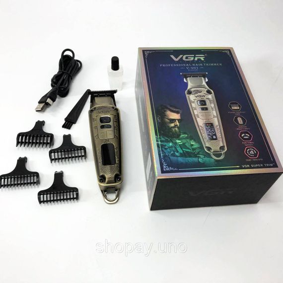 Професійна машинка для стрижки волосся голови VGR, Професійний тример з насадками GS-29 | Зображення 1
