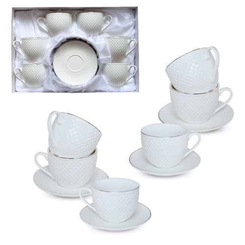 Сервіз чайний 12пр. "Белла"  ( чашка 260мл, блюдце 13,5см)