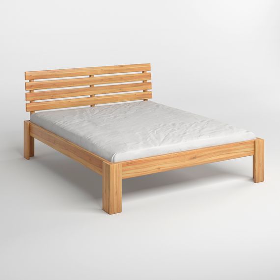 Двоспальне дерев&#039;яне ліжко Mebigrand Техас Горіх світлий 180х190 см (MBG-6993) | Зображення 1