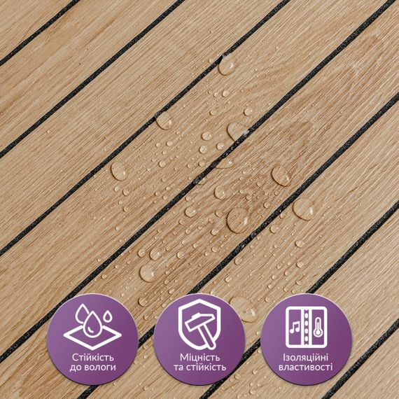 Покриття вінілове самоклеюче 3D рейки 600х600х2,8мм Світлий мигдаль SW-00002204 | Зображення 3