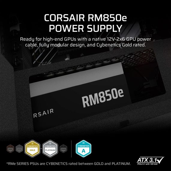Блок питания Corsair 850W RM850e (CP-9020296-EU) | Зображення 6