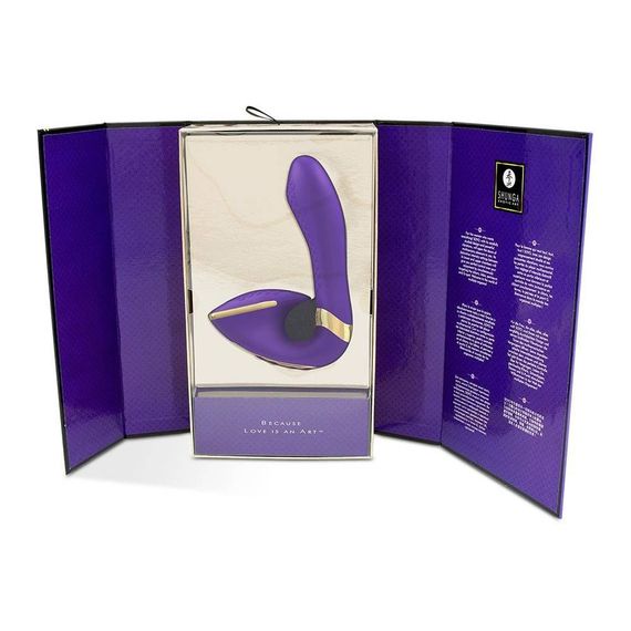 Вібратор кролик із стимуляцією точки G, рельєфний, нереалістичний, фіолетовий, 17 х 3.7 см sexstyle | Зображення 4