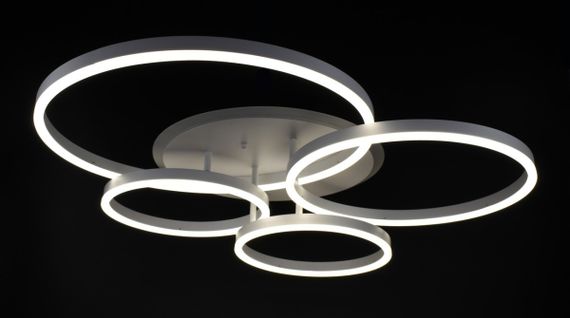 Люстра світлодіодна стельова LED світильник для квартири на стелю лед з пультом 26110 Білий 12х69х79 см. | Зображення 3