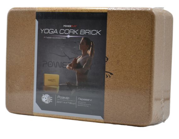 Блок для йоги PowerPlay PP_4006 з пробкового дерева Cork Yoga Block (1шт.) | Зображення 9