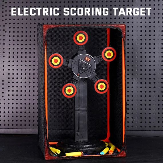 Автоматична Іграшкова Мішень Дитяча Електрична з Рухливими Цілями та Таблом Для Рахунку з Сіткою та Звуковими Ефектами | Зображення 5