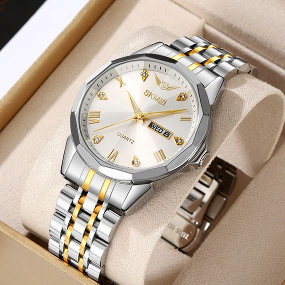Skmei 2291TGDWT Silver-Gold-White | Зображення 3