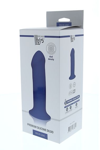 Фалоімітатор термоактивний SOLID LOVE THICK 7INCH, Синий | Зображення 1