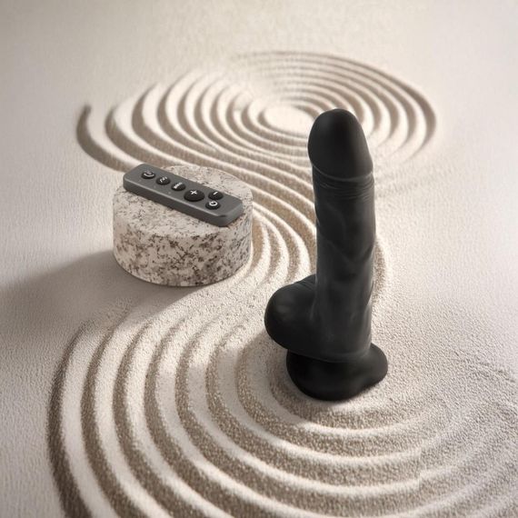 Фалоімітатор з вібрацією і ротацією Strap-On-Me Rotating & Vibrating Realistic Dildo - L - Black Sex Aura | Зображення 3