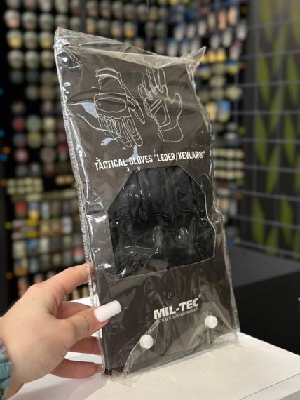 Рукавички тактичні комбіновані кевларові TACTICAL LEDER/KEVLAR MIL-TEC Німеччина | Зображення 4