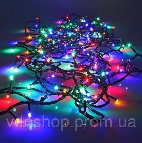 Світлодіодна Гірлянда нитка 401 led RGB різнокольорова (чорний провід) | Зображення 1