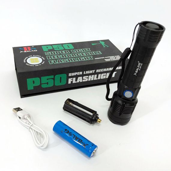 Кишеньковий ліхтар Bailong X-Balog BL-B99-P50 з usb зарядкою / Ліхтарик тактичний акумуляторний ручний / Тактичний IL-475 ліхтар | Зображення 9