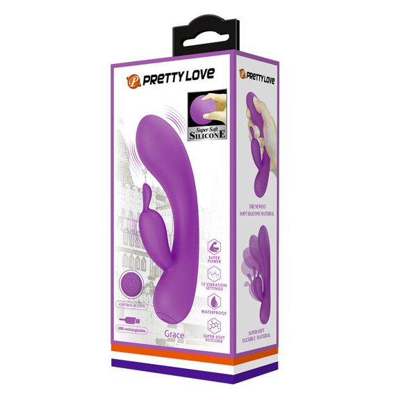 Вибратор - Pretty Love Grace Vibrator Purple Sex Aura | Зображення 9