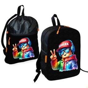 Школьный рюкзак детский Роблокс / Roblox + Сумка для обуви спортивной формы рюкзак-мешок мальчику (01830)