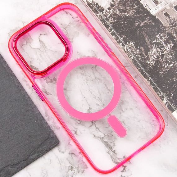 Чехол TPU Iris with MagSafe для Apple iPhone 14 Pro (6.1") Малиновый | Зображення 4